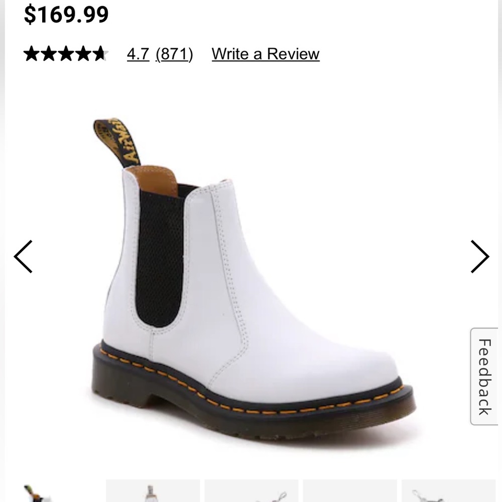 Dr Martins 2976 Chelsea Boot White